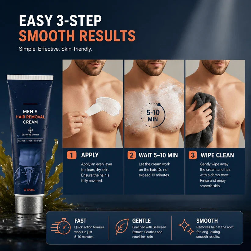LAST DAY - BUY 1 GET 1 FREEš Menās Hair Removal Cream | Easy Apply, Smooth Skin āØ