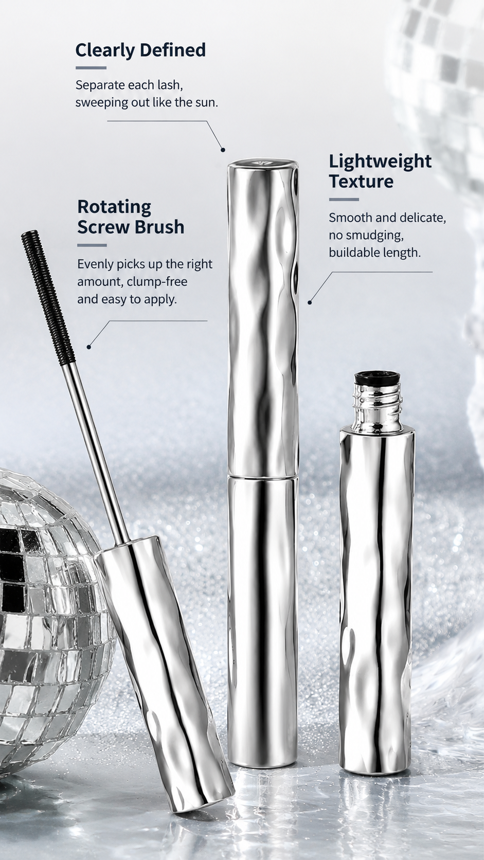 Foxexpro-Waterproof Mascara for Perfect Party Lashes