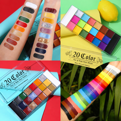 🔥Ultimate 20-Color Halloween Body & Face Paint Palette